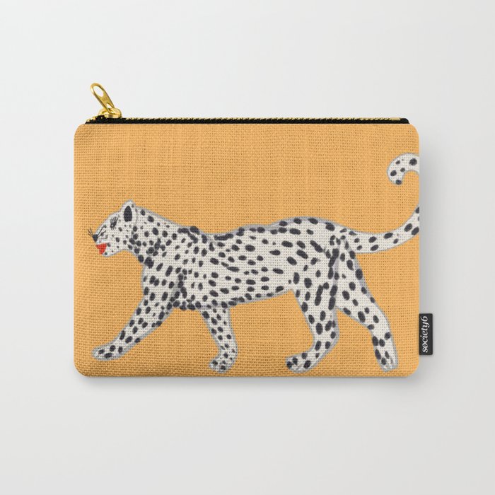 White fashionable cheetah  Carry All Pouch Gallery Image 1