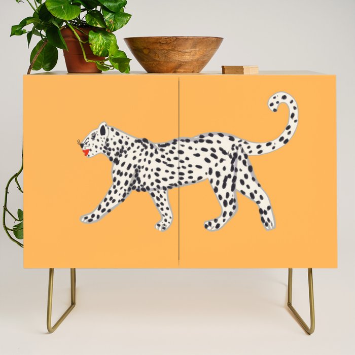 White fashionable cheetah  Credenza Gallery Image 1
