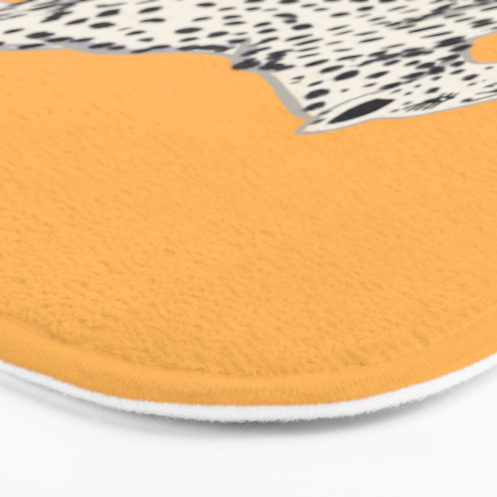 White fashionable cheetah  Bath Mat Gallery Image 3