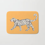 White fashionable cheetah  Bath Mat Gallery Image 1