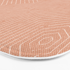 boho hexagon stripes - peach Bath Mat Gallery Image 3