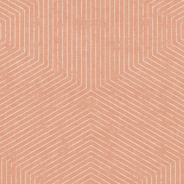 boho hexagon stripes - peach Coffee Mug Gallery Image 2