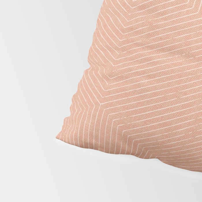 boho hexagon stripes - peach Pillow Sham Gallery Image 4