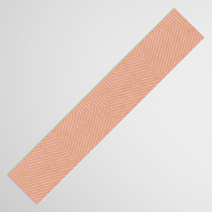 boho hexagon stripes - peach Table Runner Gallery Image 3