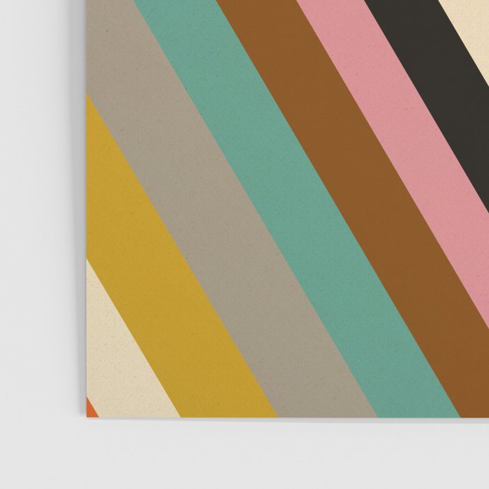 Mid Century Geometric Pattern Technicolor Diamond  Poster Gallery Image 3