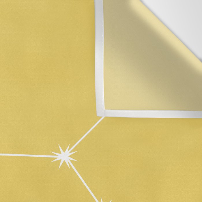 Sagittarius Zodiac Star Constellation Line Art Soft Yellow Wall Tapestry Gallery Image 3