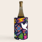 60s 70s psychedelic Modern Christmas Confetti Pattern Wine Chiller Gallery Image 1