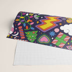 60s 70s psychedelic Modern Christmas Confetti Pattern Wrapping Paper Gallery Image 2