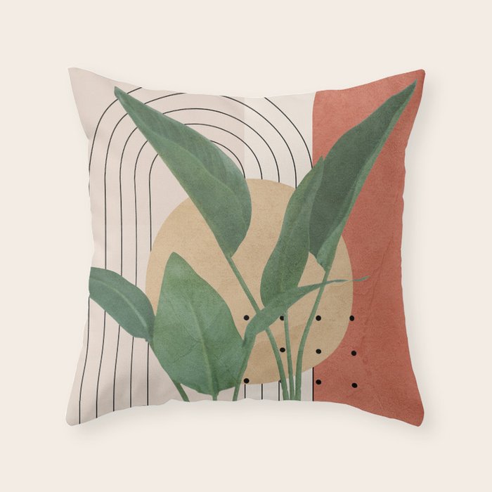 Nature Geometry V Throw Pillow Gallery Image 1