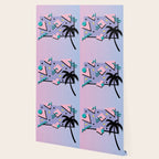 Memphis Pattern 25 - Miami Vice / 80s Retro / Palm Tree Wallpaper Gallery Image 2