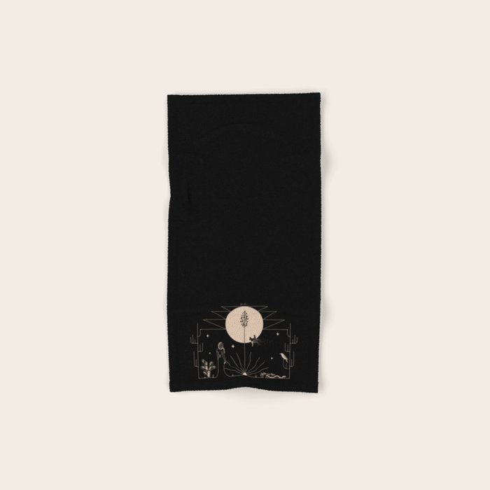 It Was All A Dream - Black & Tan Bath Towel Gallery Image 1