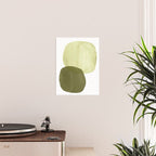 Olive green abstract shapes Poster Gallery Image 2