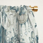 Fairytale Forest Raccoons - charming blue Window Curtain Gallery Image 2