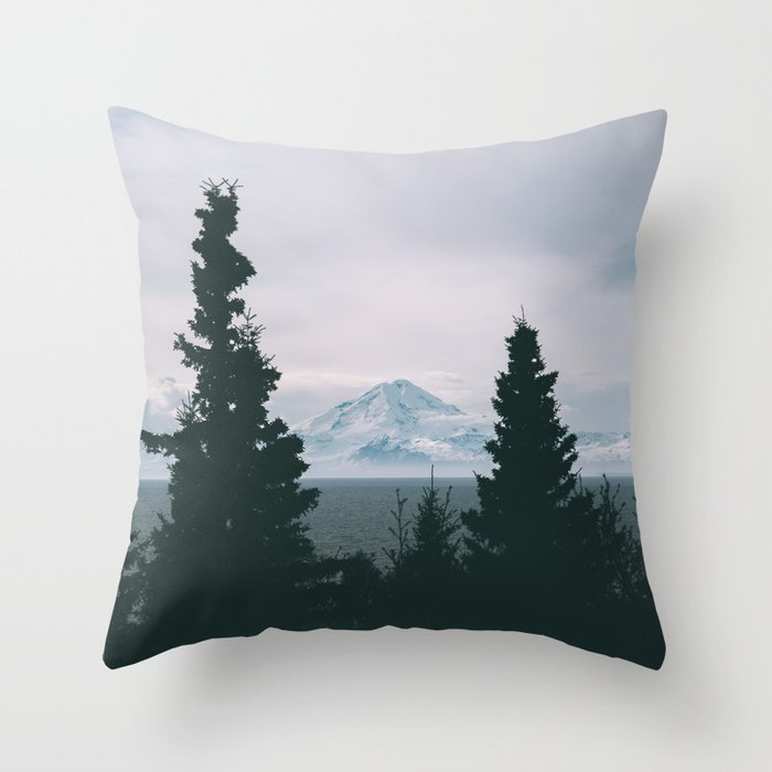 Mount Redoubt Throw Pillow Gallery Image 1