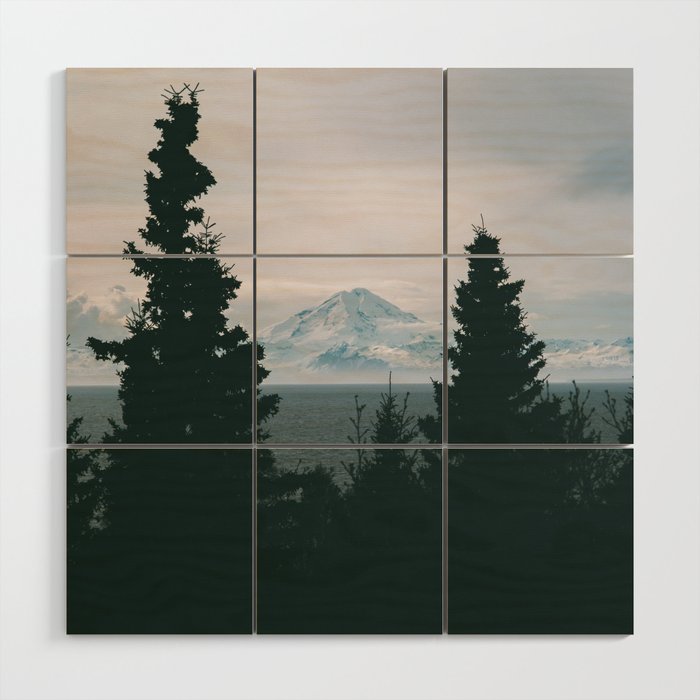 Mount Redoubt Wood Wall Art Gallery Image 1