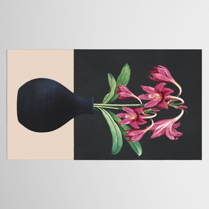 Flowers in Black Vase 3 Tablecloth Gallery Image 2