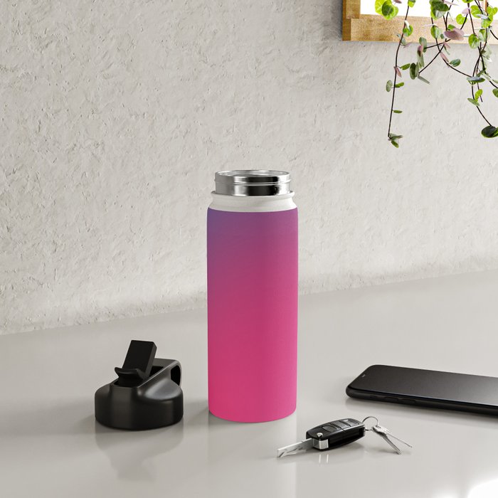 Glowy Blue And Pink Gradient Water Bottle Gallery Image 4