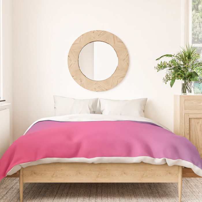Glowy Blue And Pink Gradient Duvet Cover Gallery Image 3