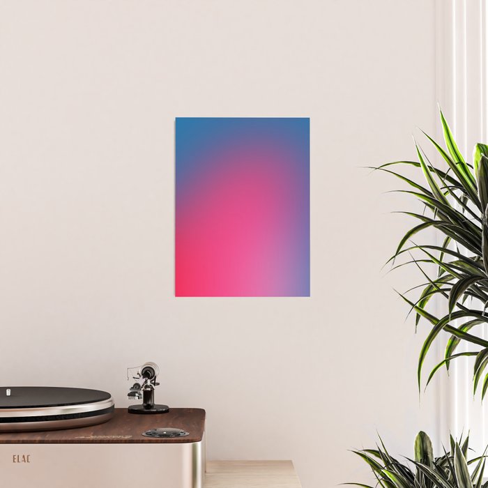 Glowy Blue And Pink Gradient Poster Gallery Image 2