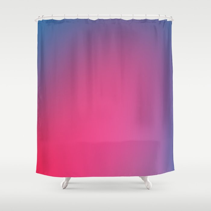 Glowy Blue And Pink Gradient Shower Curtain Gallery Image 1