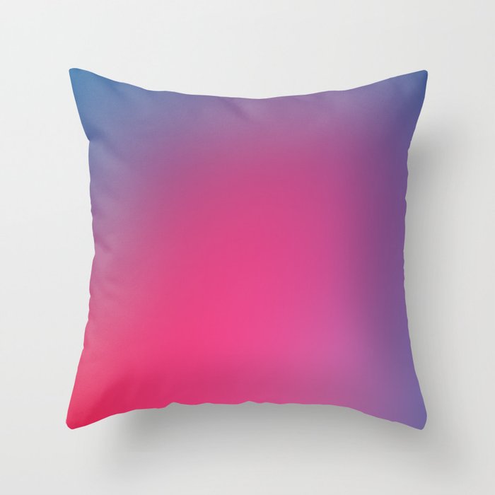 Glowy Blue And Pink Gradient Throw Pillow Gallery Image 6