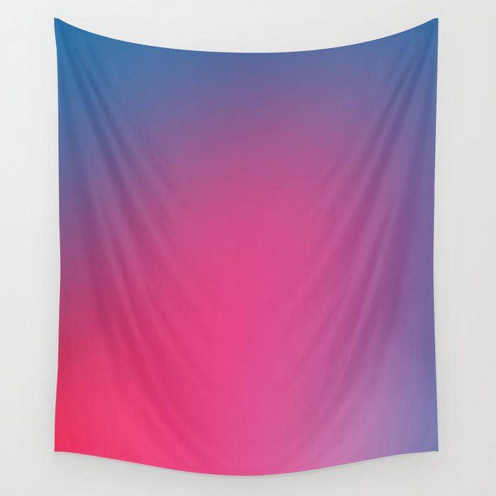 Glowy Blue And Pink Gradient Wall Tapestry Gallery Image 4