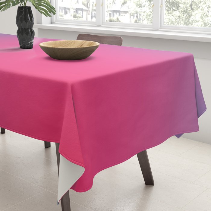 Glowy Blue And Pink Gradient Tablecloth Gallery Image 3