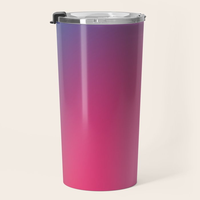 Glowy Blue And Pink Gradient Travel Mug Gallery Image 3