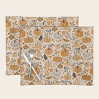 Pumpkin Confetti - Orange on Cream Placemat Gallery Image 1