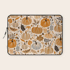 Pumpkin Confetti - Orange on Cream Laptop Sleeve Gallery Image 1