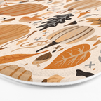 Pumpkin Confetti - Orange on Cream Bath Mat Gallery Image 3