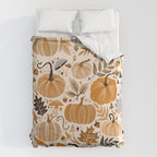Pumpkin Confetti - Orange on Cream Duvet Cover Gallery Image 6