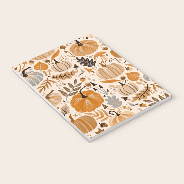 Pumpkin Confetti - Orange on Cream Notebook Gallery Image 3