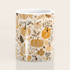 Pumpkin Confetti - Orange on Cream Coffee Mug Gallery Image 4