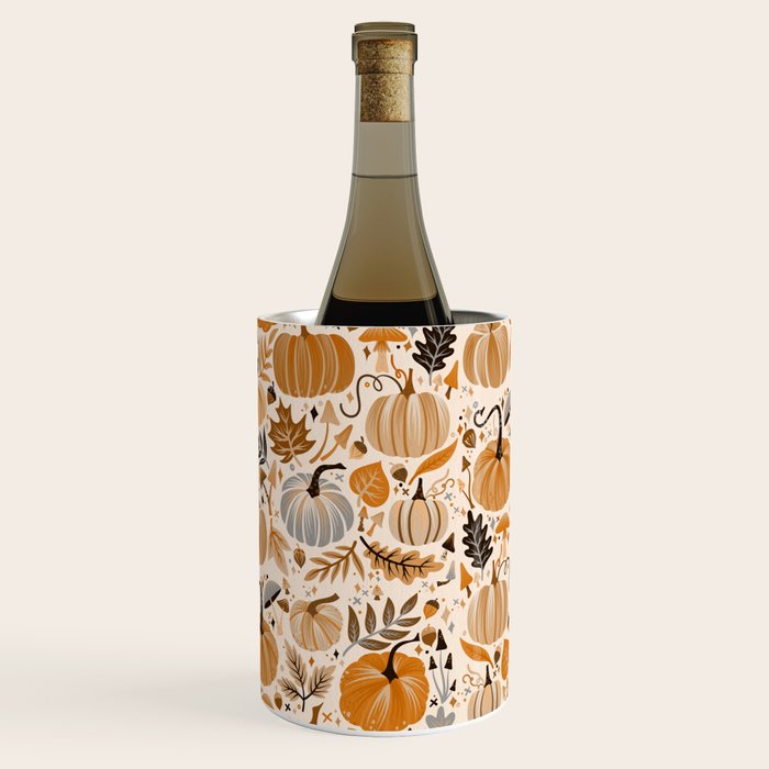 Pumpkin Confetti - Orange on Cream Wine Chiller Gallery Image 2