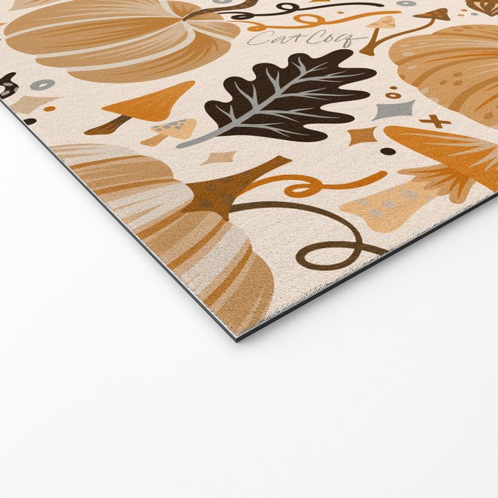 Pumpkin Confetti - Orange on Cream Welcome Mat Gallery Image 2