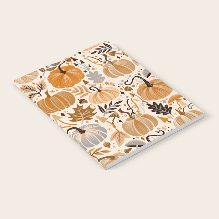Pumpkin Confetti - Orange on Cream Notebook Gallery Image 2