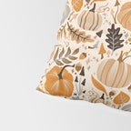 Pumpkin Confetti - Orange on Cream Pillow Sham Gallery Image 4