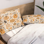 Pumpkin Confetti - Orange on Cream Pillow Sham Gallery Image 2