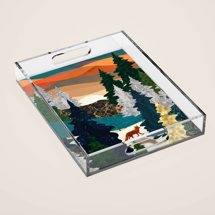 Amber Fox Acrylic Tray Gallery Image 1