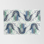 Hamsa Hand - Navy Palette Rug Gallery Image 2