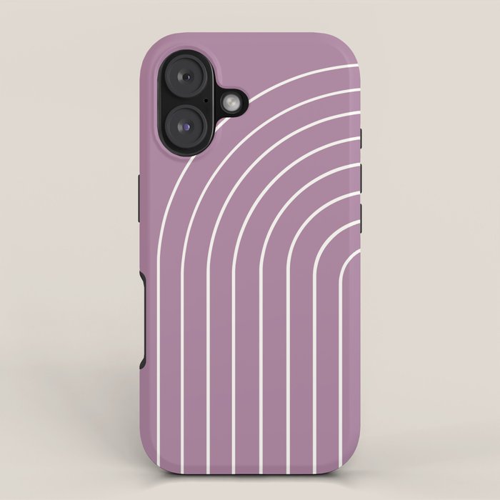 Minimal Arch XXXI Lilac Purple Modern Geometric Lines iPhone Case Gallery Image 1