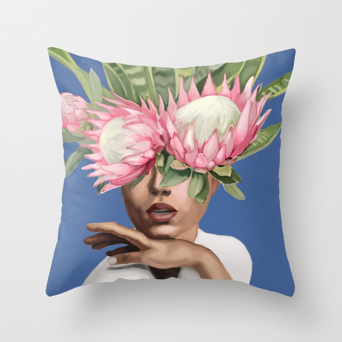 Floral Elegance 2 Throw Pillow Gallery Image 1