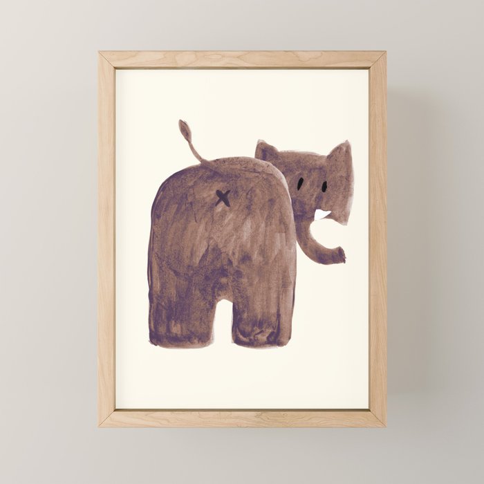 Elephant's butt Mini Art Print Gallery Image 1
