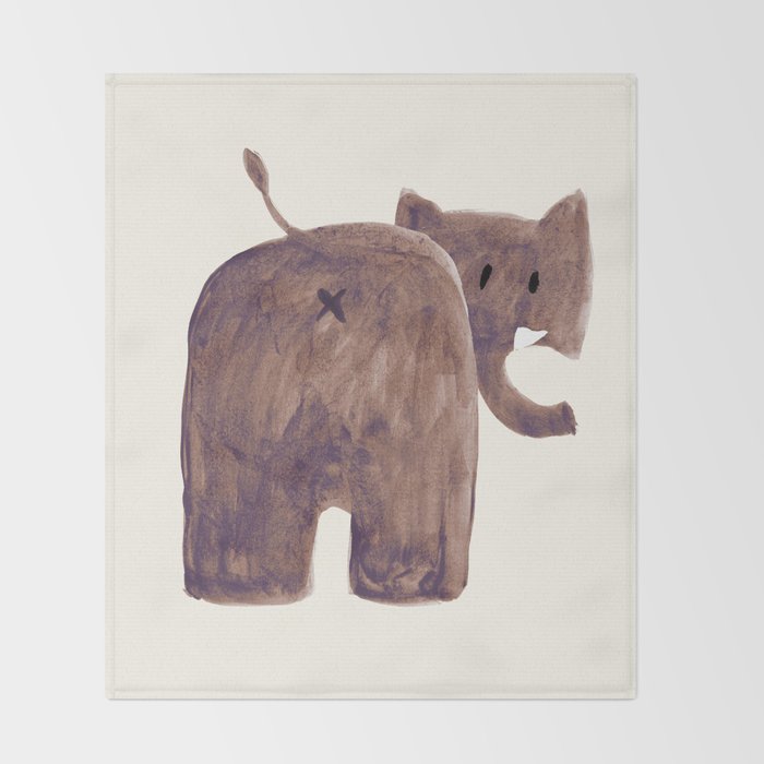 Elephant's butt Throw Blanket Gallery Image 2