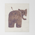 Elephant's butt Throw Blanket Gallery Image 2