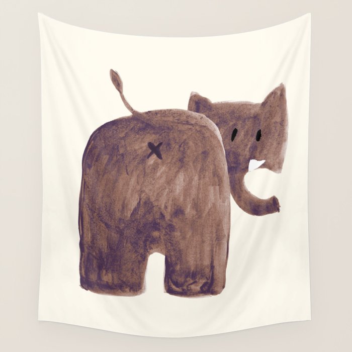 Elephant's butt Wall Tapestry Gallery Image 4