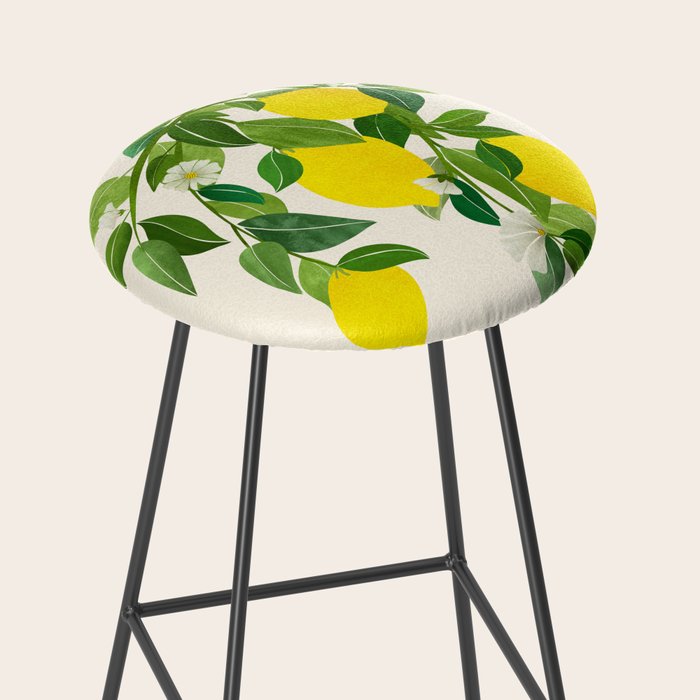 Summer Lemons / Tropical Fruit Series Stool Gallery Image 2