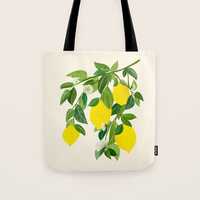 Summer Lemons / Tropical Fruit Series Tote Bag Gallery Image 1