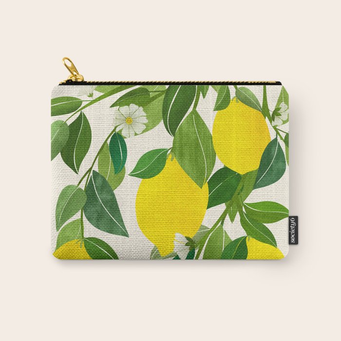 Summer Lemons / Tropical Fruit Series Carry All Pouch Gallery Image 1
